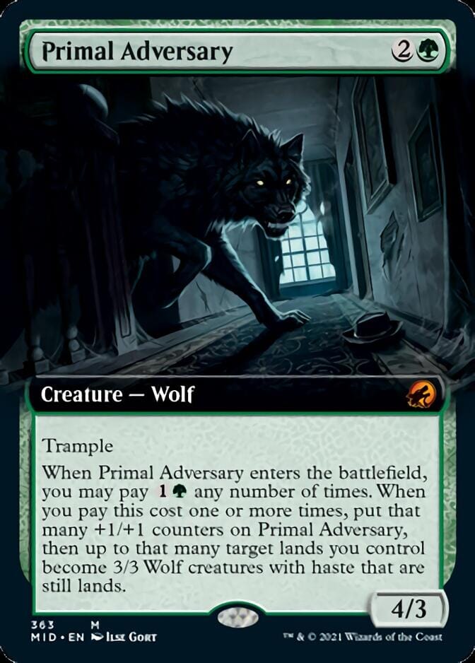 Primal Adversary (Extended) [Innistrad: Midnight Hunt] MTG Single Magic: The Gathering  | Multizone: Comics And Games