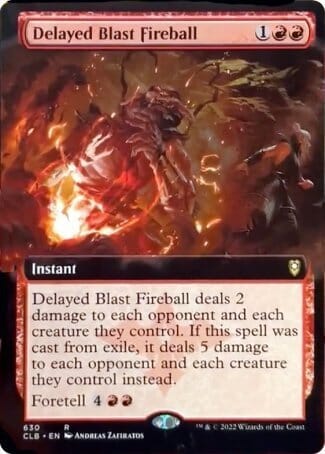 Delayed Blast Fireball (Extended Art) [Commander Legends: Battle for Baldur's Gate] MTG Single Magic: The Gathering  | Multizone: Comics And Games