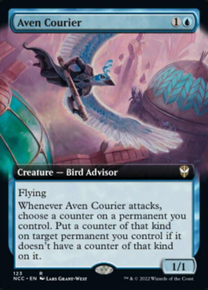 Aven Courier (Extended Art) [Streets of New Capenna Commander] MTG Single Magic: The Gathering  | Multizone: Comics And Games