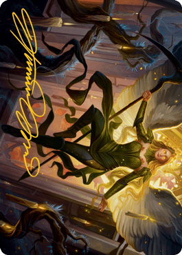 Sigarda, Champion of Light Art Card (Gold-Stamped Signature) [Innistrad: Midnight Hunt Art Series] MTG Single Magic: The Gathering  | Multizone: Comics And Games