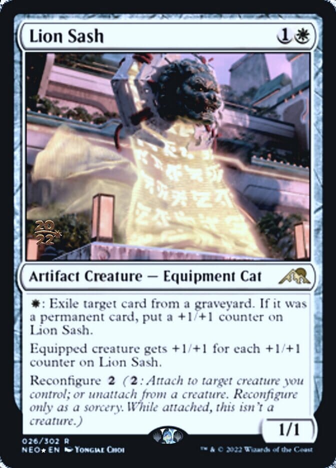 Lion Sash [Kamigawa: Neon Dynasty Prerelease Promos] MTG Single Magic: The Gathering  | Multizone: Comics And Games