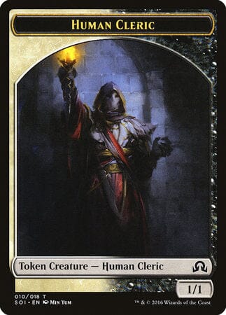 Human Cleric Token [Shadows over Innistrad Tokens] MTG Single Magic: The Gathering  | Multizone: Comics And Games