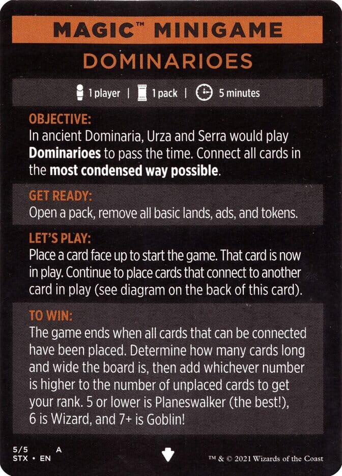 Dominarioes (Magic Minigame) [Strixhaven: School of Mages Minigame] MTG Single Magic: The Gathering  | Multizone: Comics And Games