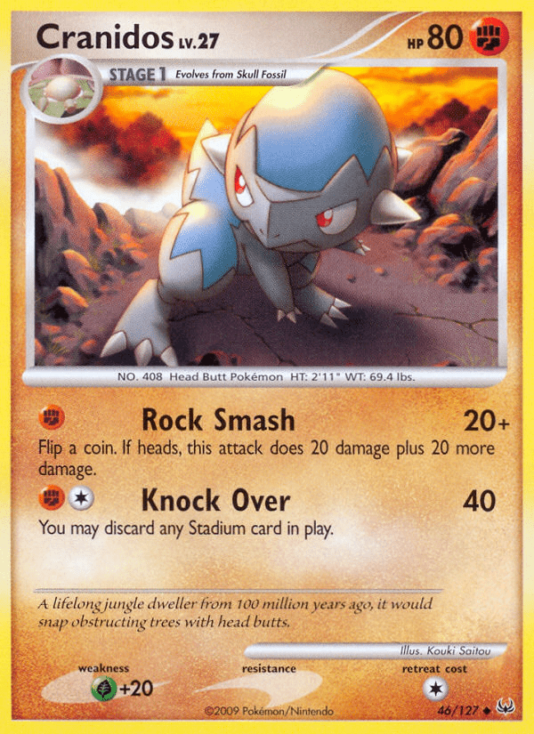 Cranidos (46/127) [Platinum: Base Set] Pokemon Single Pokémon  | Multizone: Comics And Games