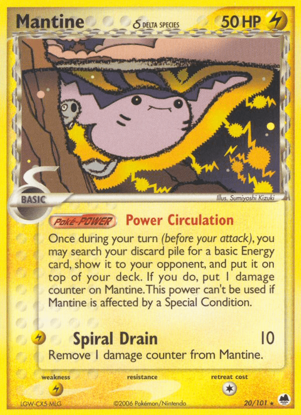 Mantine (20/101) (Delta Species) [EX: Dragon Frontiers] Pokemon Single Pokémon  | Multizone: Comics And Games