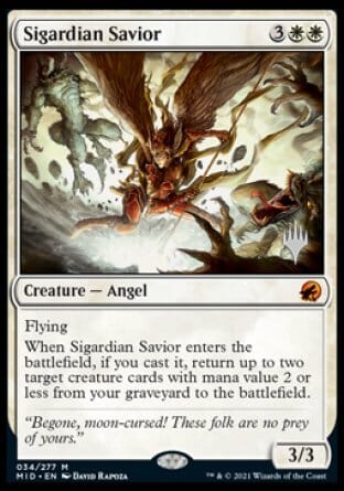 Sigardian Savior (Promo Pack) [Innistrad: Midnight Hunt Promos] MTG Single Magic: The Gathering  | Multizone: Comics And Games