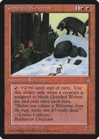 Grizzled Wolverine [Ice Age] MTG Single Magic: The Gathering  | Multizone: Comics And Games