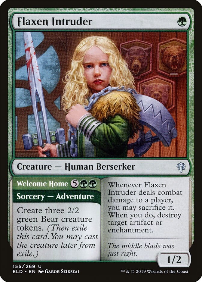 Flaxen Intruder // Welcome Home [Throne of Eldraine] MTG Single Magic: The Gathering  | Multizone: Comics And Games