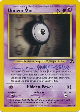 Unown [I] (68/75) [Neo Discovery Unlimited] Pokemon Single Pokémon  | Multizone: Comics And Games