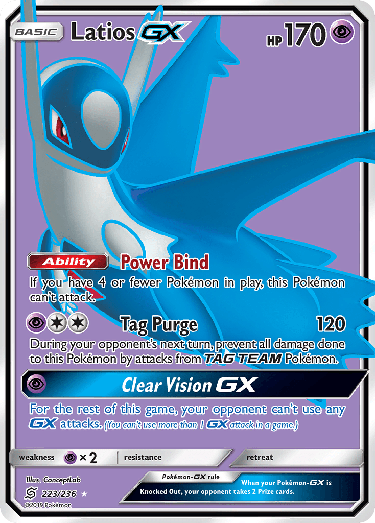 Latios GX (223/236) [Sun & Moon: Unified Minds] Pokemon Single Pokémon  | Multizone: Comics And Games