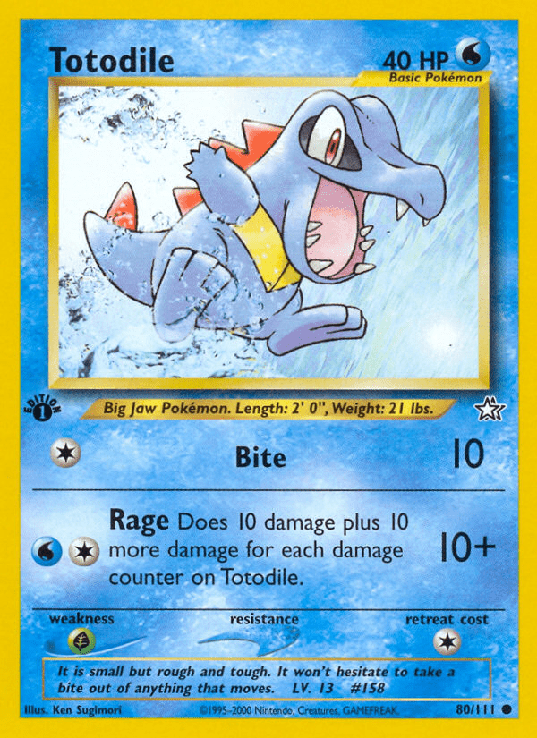 Totodile (80/111) [Neo Genesis 1st Edition] Pokemon Single Pokémon  | Multizone: Comics And Games