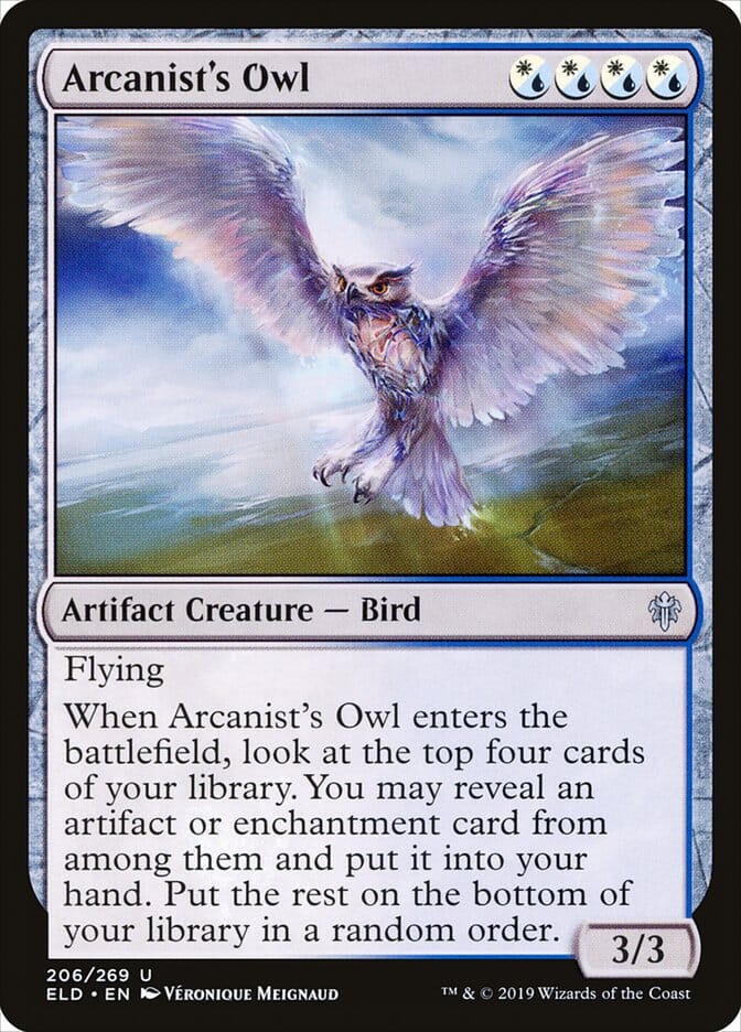 Arcanist's Owl [Throne of Eldraine] MTG Single Magic: The Gathering  | Multizone: Comics And Games