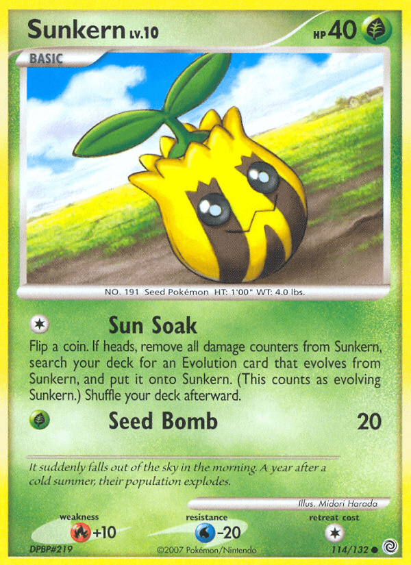 Sunkern (114/132) [Diamond & Pearl: Secret Wonders] Pokemon Single Pokémon  | Multizone: Comics And Games