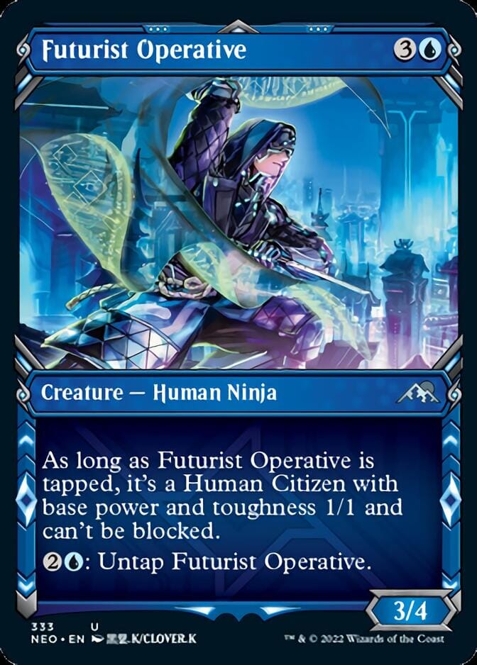 Futurist Operative (Showcase Ninja) [Kamigawa: Neon Dynasty] MTG Single Magic: The Gathering  | Multizone: Comics And Games