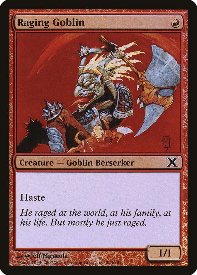 Raging Goblin (Premium Foil) [Tenth Edition] MTG Single Magic: The Gathering  | Multizone: Comics And Games