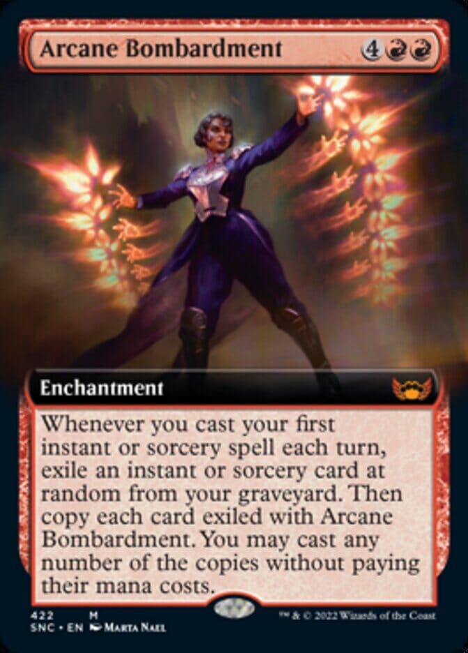 Arcane Bombardment (Extended Art) [Streets of New Capenna] MTG Single Magic: The Gathering  | Multizone: Comics And Games