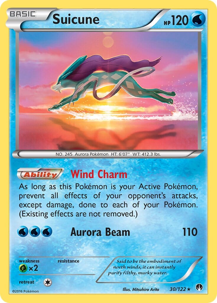 Suicune (30/122) (Cosmos Holo) (Blister Exclusive) [XY: BREAKpoint] Pokemon Single Pokémon  | Multizone: Comics And Games