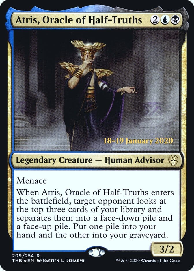 Atris, Oracle of Half-Truths [Theros Beyond Death Prerelease Promos] MTG Single Magic: The Gathering  | Multizone: Comics And Games