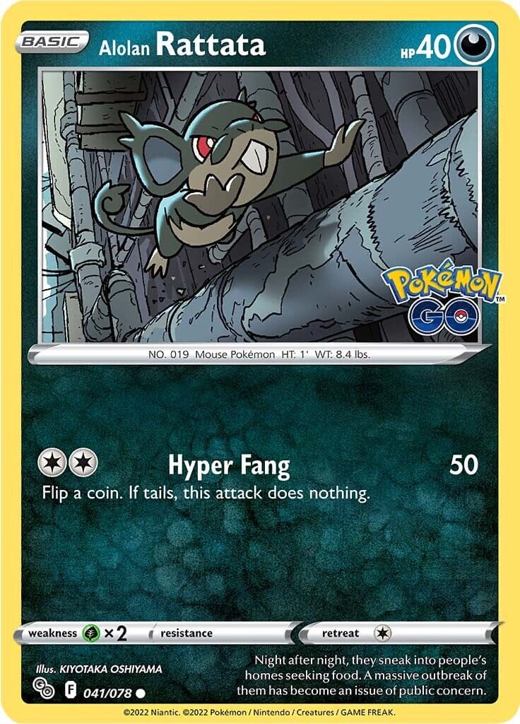 Alolan Rattata (041/078) [Pokémon GO] Pokemon Single Pokémon  | Multizone: Comics And Games
