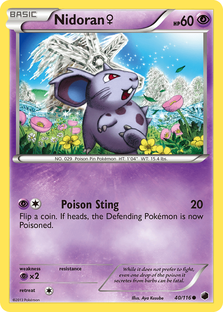 Nidoran (40/116) (Female) [Black & White: Plasma Freeze] Pokemon Single Pokémon  | Multizone: Comics And Games