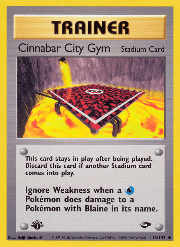 Cinnabar City Gym (113/132) [Gym Challenge 1st Edition] Pokemon Single Pokémon  | Multizone: Comics And Games