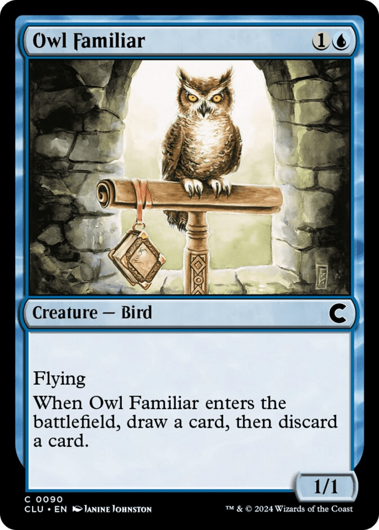 Owl Familiar [Ravnica: Clue Edition] MTG Single Magic: The Gathering  | Multizone: Comics And Games