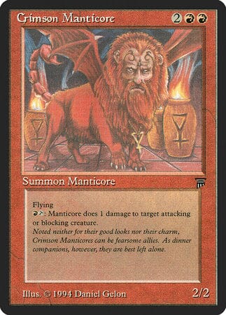 Crimson Manticore [Legends] MTG Single Magic: The Gathering  | Multizone: Comics And Games