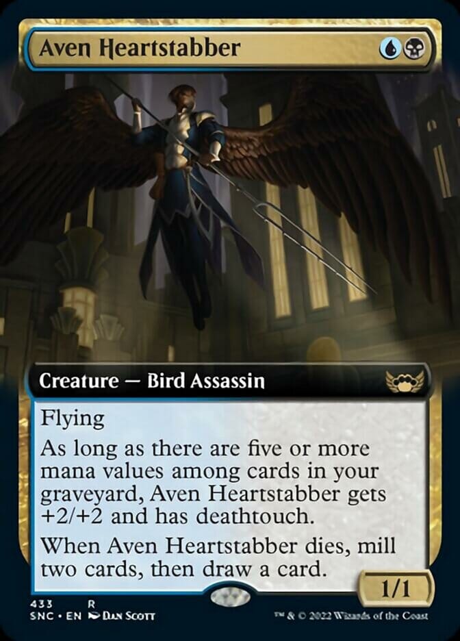 Aven Heartstabber (Extended Art) [Streets of New Capenna] MTG Single Magic: The Gathering  | Multizone: Comics And Games
