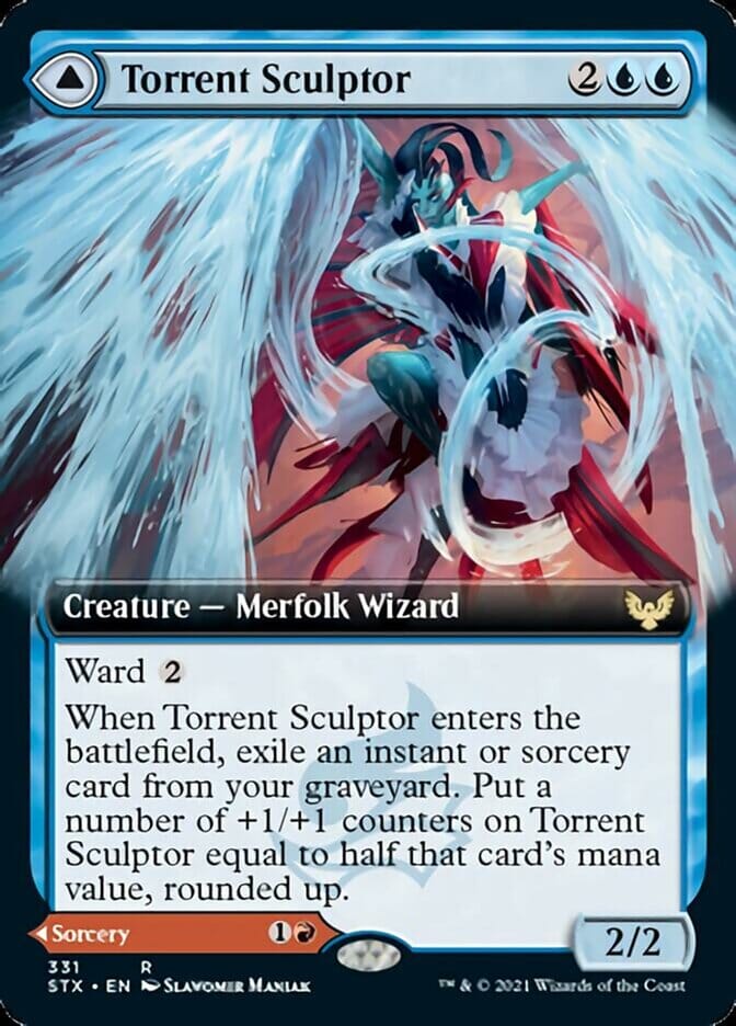 Torrent Sculptor // Flamethrower Sonata (Extended) [Strixhaven: School of Mages] MTG Single Magic: The Gathering  | Multizone: Comics And Games
