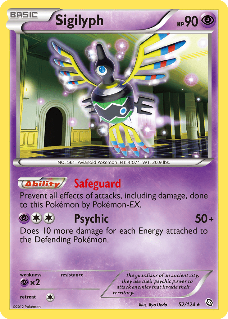 Sigilyph (52/124) [Black & White: Dragons Exalted] Pokemon Single Pokémon  | Multizone: Comics And Games