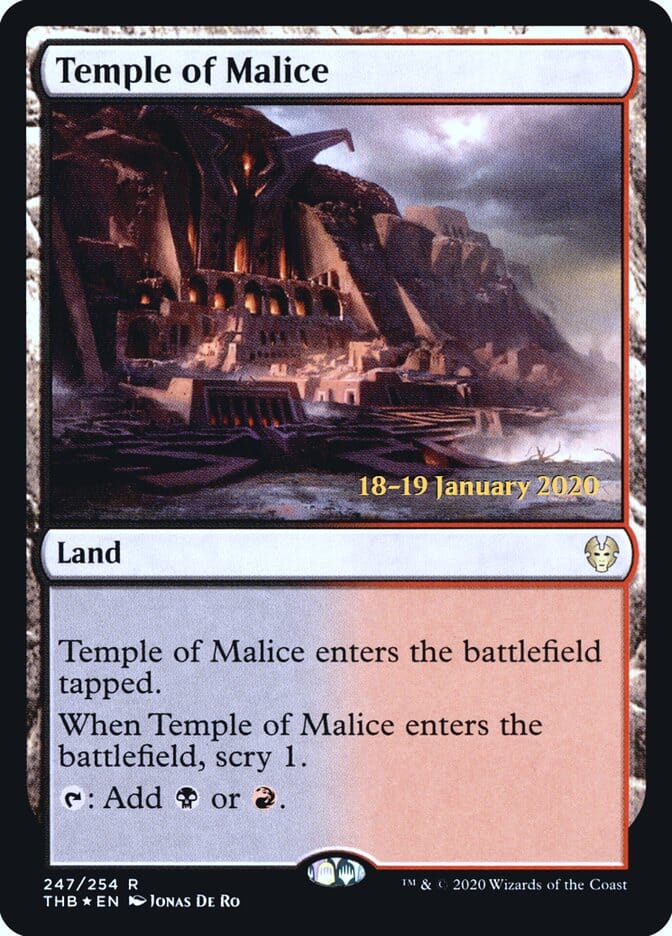 Temple of Malice [Theros Beyond Death Prerelease Promos] MTG Single Magic: The Gathering  | Multizone: Comics And Games