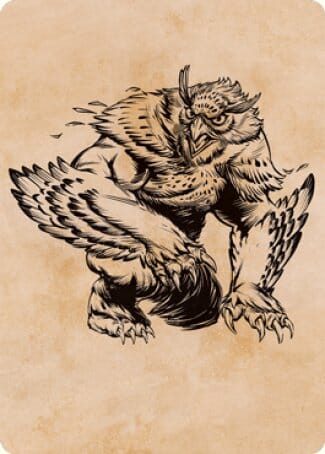 Owlbear (Showcase) Art Card [Dungeons & Dragons: Adventures in the Forgotten Realms Art Series] MTG Single Magic: The Gathering  | Multizone: Comics And Games