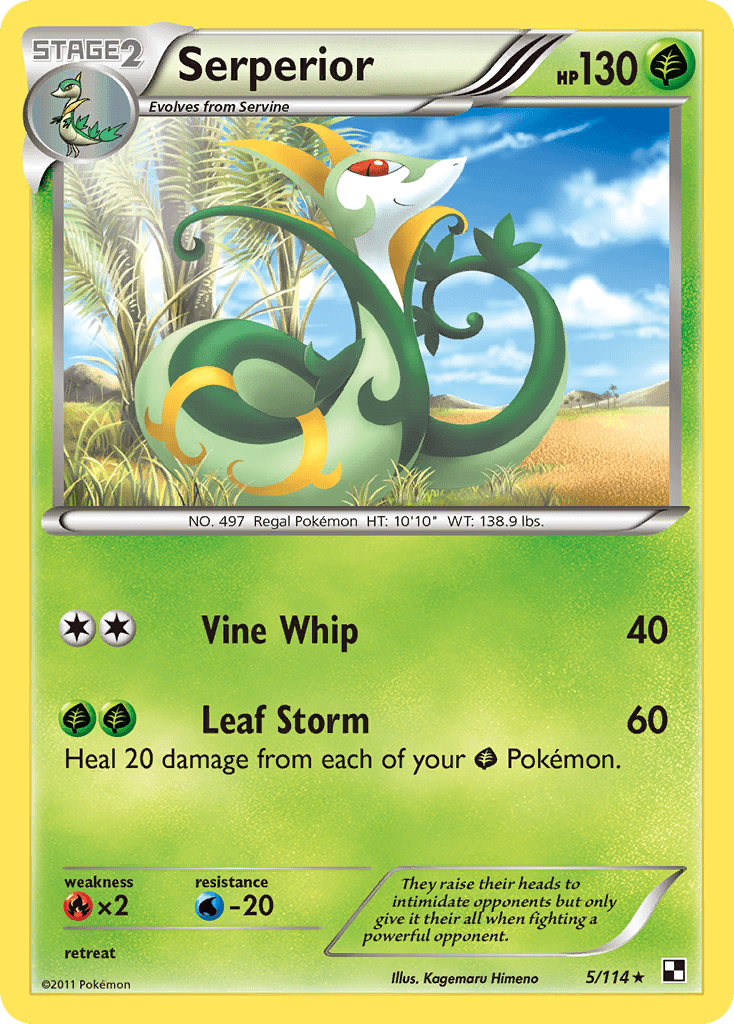 Serperior (5/114) (Green Tornado) (Theme Deck Exclusive) [Black & White: Base Set] Pokemon Single Pokémon  | Multizone: Comics And Games