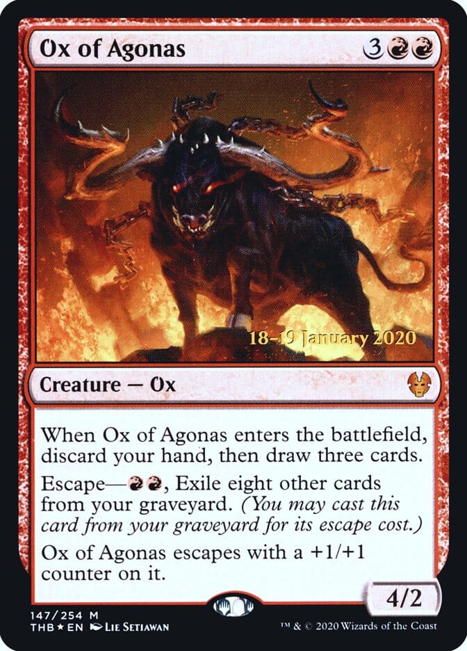 Ox of Agonas [Theros Beyond Death Prerelease Promos] MTG Single Magic: The Gathering  | Multizone: Comics And Games