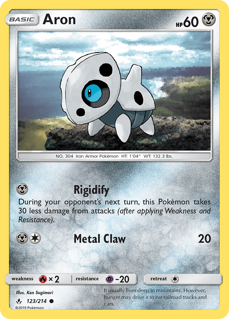 Aron (123/214) [Sun & Moon: Unbroken Bonds] Pokemon Single Pokémon  | Multizone: Comics And Games