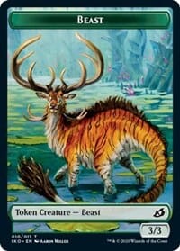 Beast // Human Soldier (005) Double-sided Token [Ikoria: Lair of Behemoths Tokens] MTG Single Magic: The Gathering  | Multizone: Comics And Games