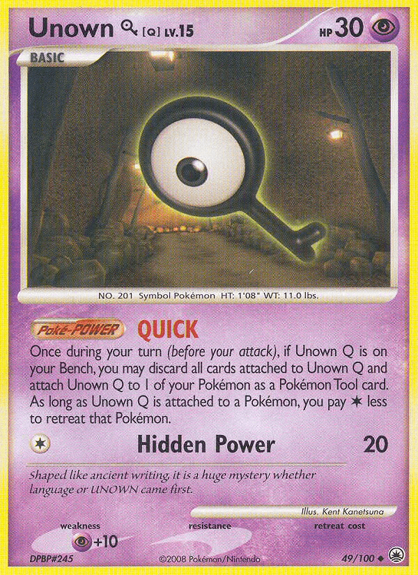 Unown Q (49/100) [Diamond & Pearl: Majestic Dawn] Pokemon Single Pokémon  | Multizone: Comics And Games