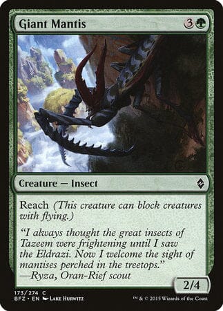 Giant Mantis [Battle for Zendikar] MTG Single Magic: The Gathering  | Multizone: Comics And Games