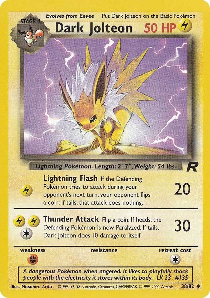 Dark Jolteon (38/82) [Team Rocket Unlimited] Pokemon Single Pokémon  | Multizone: Comics And Games