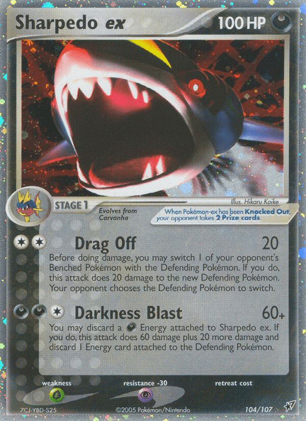 Sharpedo ex (104/107) [EX: Deoxys] Pokemon Single Pokémon  | Multizone: Comics And Games