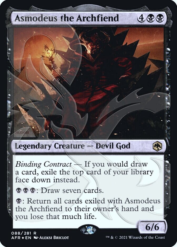 Asmodeus the Archfiend (Ampersand Promo) [Dungeons & Dragons: Adventures in the Forgotten Realms Promos] MTG Single Magic: The Gathering  | Multizone: Comics And Games