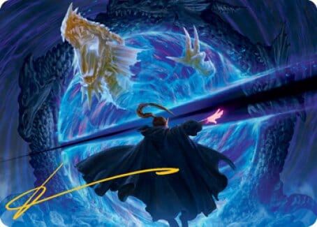 Bar the Gate Art Card (Gold-Stamped Signature) [Dungeons & Dragons: Adventures in the Forgotten Realms Art Series] MTG Single Magic: The Gathering  | Multizone: Comics And Games