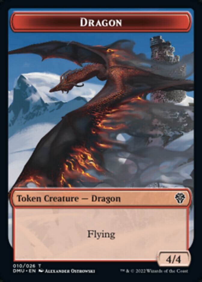 Saproling // Dragon Double-sided Token [Dominaria United Tokens] MTG Single Magic: The Gathering  | Multizone: Comics And Games