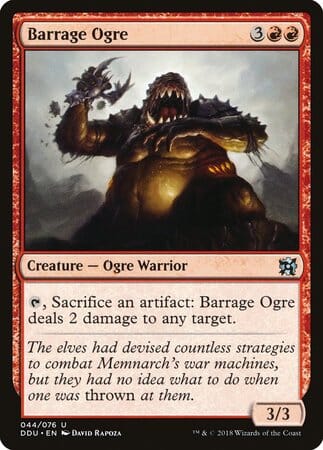 Barrage Ogre [Duel Decks: Elves vs. Inventors] MTG Single Magic: The Gathering  | Multizone: Comics And Games