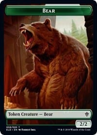 Bear // Food (18) Double-sided Token [Throne of Eldraine Tokens] MTG Single Magic: The Gathering  | Multizone: Comics And Games
