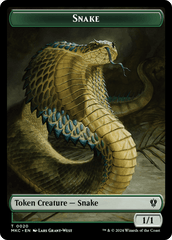 Snake // Morph Double-Sided Token [Murders at Karlov Manor Commander Tokens] MTG Single Magic: The Gathering  | Multizone: Comics And Games