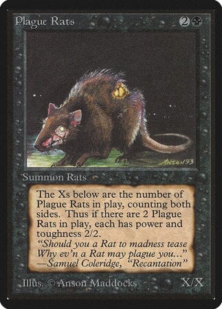 Plague Rats [Limited Edition Beta] MTG Single Magic: The Gathering  | Multizone: Comics And Games