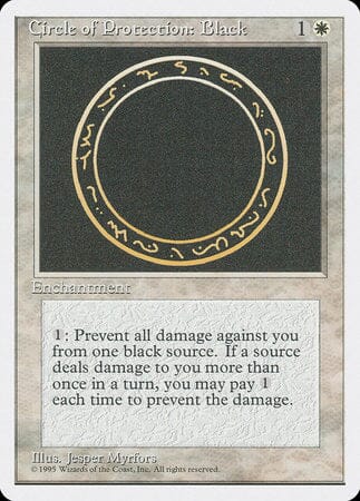 Circle of Protection: Black [Fourth Edition] MTG Single Magic: The Gathering  | Multizone: Comics And Games