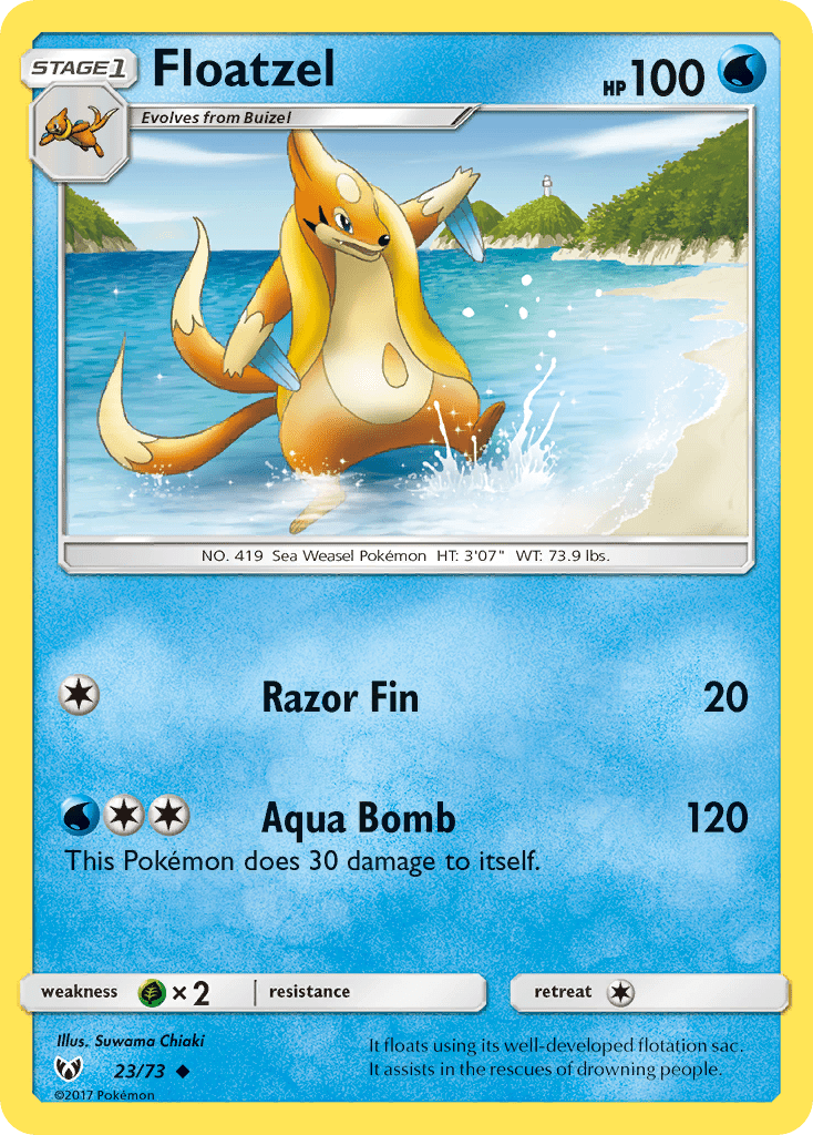 Floatzel (23/73) [Sun & Moon: Shining Legends] Pokemon Single Pokémon  | Multizone: Comics And Games