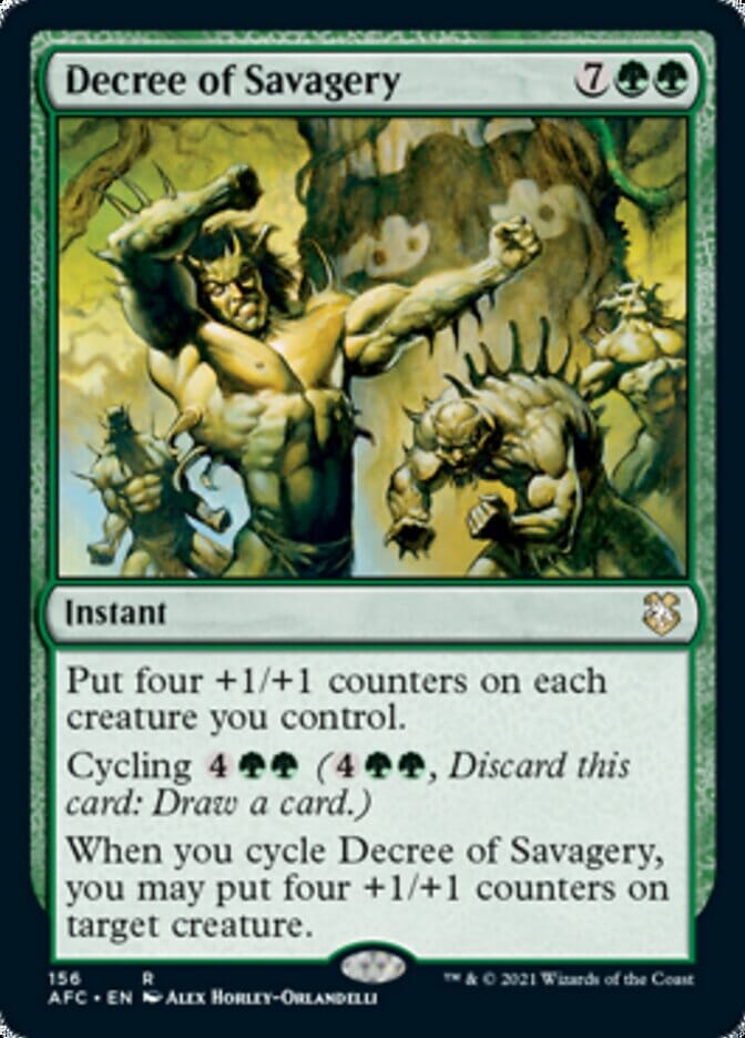 Decree of Savagery [Dungeons & Dragons: Adventures in the Forgotten Realms Commander] MTG Single Magic: The Gathering  | Multizone: Comics And Games